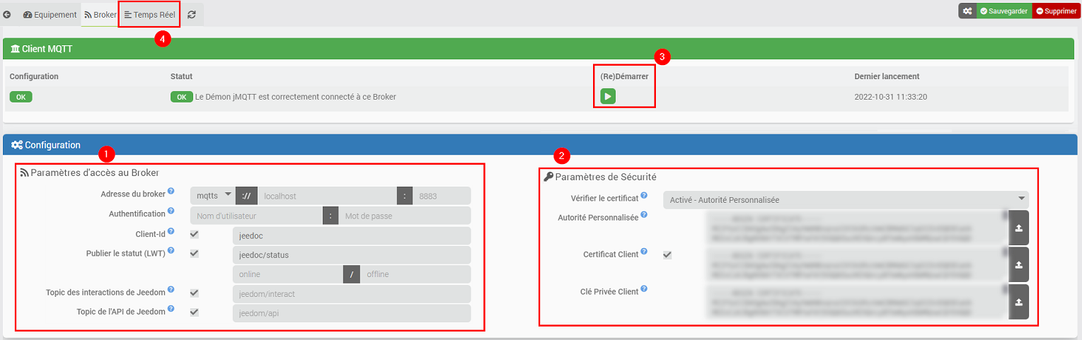Configuration du Broker